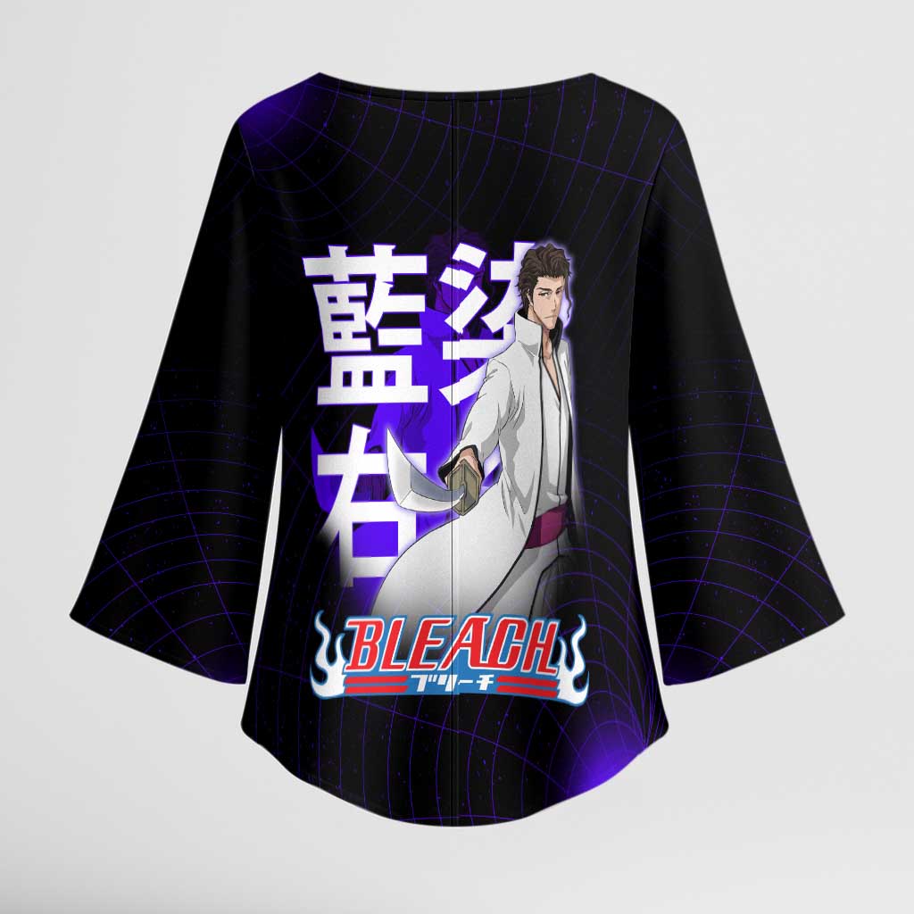 Aizen Sousuke Bleach Kimono Sleeve Blouse Cosmic Anime Energy Grid Style
