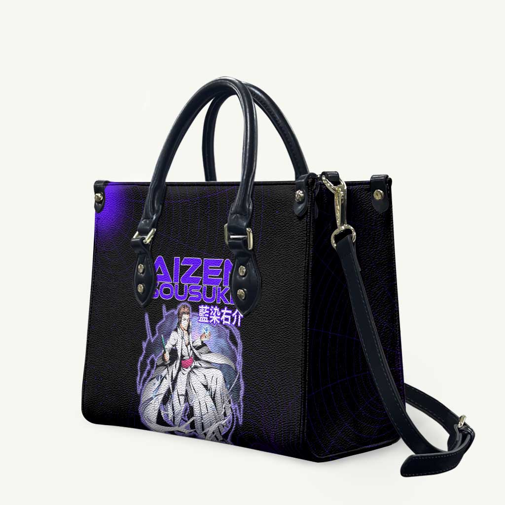 Aizen Sousuke Bleach Leather Bag Cosmic Anime Energy Grid Style