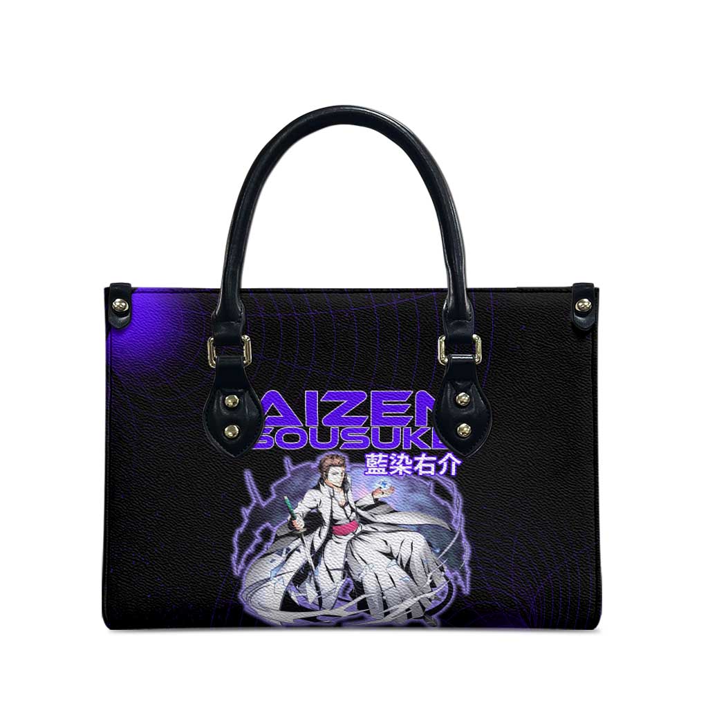 Aizen Sousuke Bleach Leather Bag Cosmic Anime Energy Grid Style