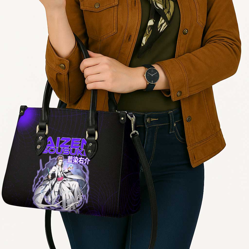 Aizen Sousuke Bleach Leather Bag Cosmic Anime Energy Grid Style