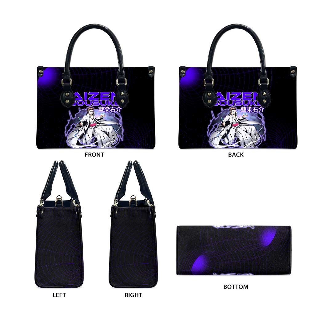 Aizen Sousuke Bleach Leather Bag Cosmic Anime Energy Grid Style
