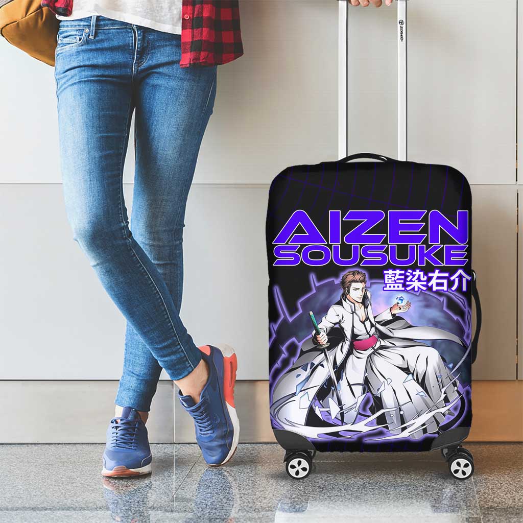 Aizen Sousuke Bleach Luggage Cover Cosmic Anime Energy Grid Style