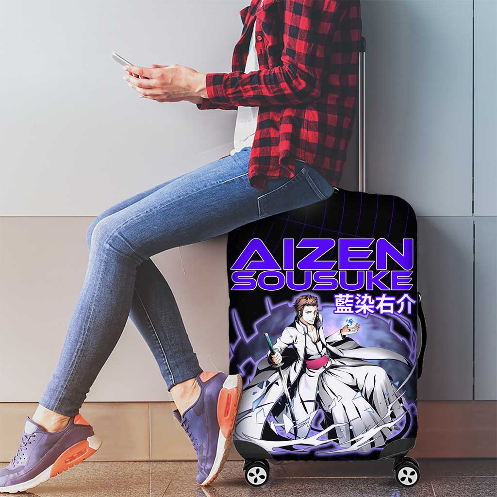 Aizen Sousuke Bleach Luggage Cover Cosmic Anime Energy Grid Style