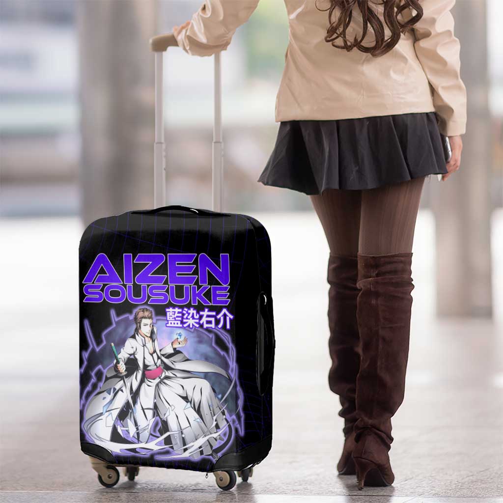 Aizen Sousuke Bleach Luggage Cover Cosmic Anime Energy Grid Style