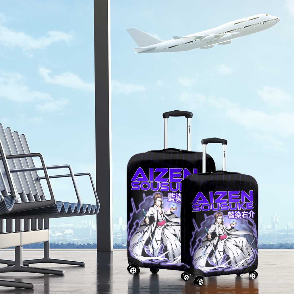 Aizen Sousuke Bleach Luggage Cover Cosmic Anime Energy Grid Style