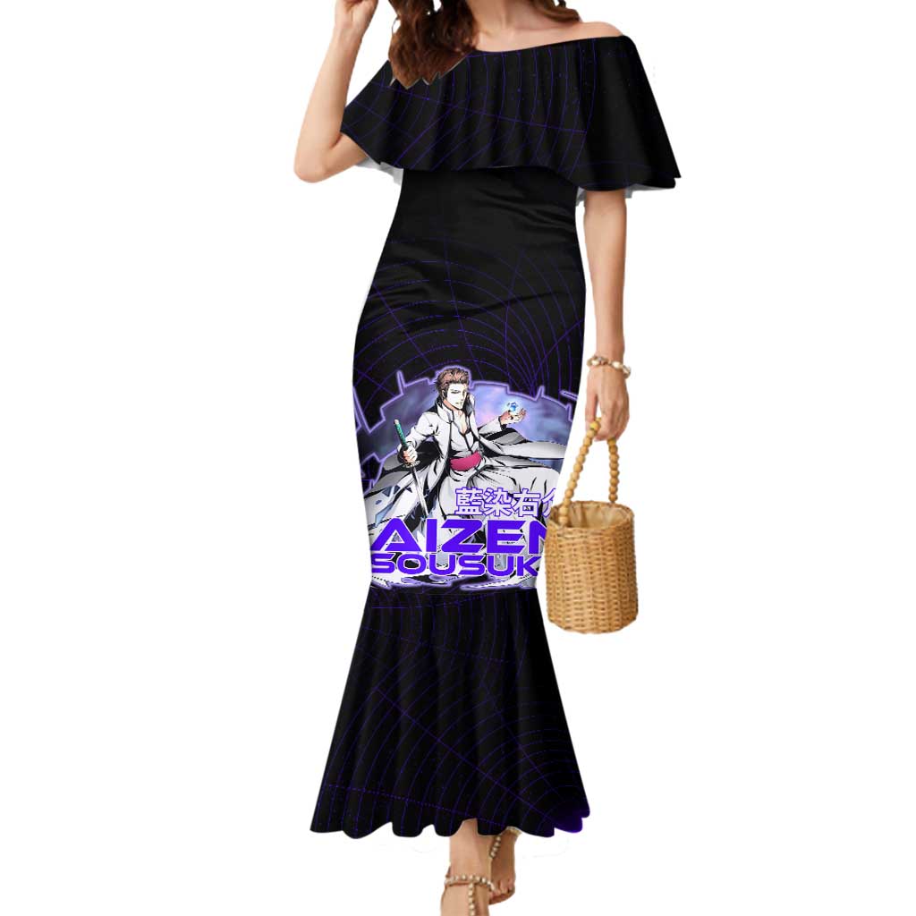 Aizen Sousuke Bleach Mermaid Dress Cosmic Anime Energy Grid Style