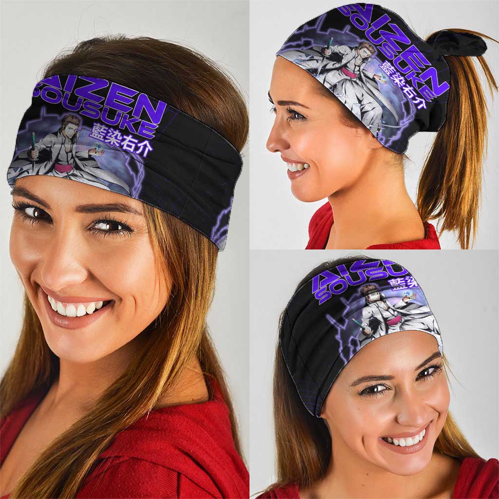 Aizen Sousuke Bleach Neck Gaiter Cosmic Anime Energy Grid Style