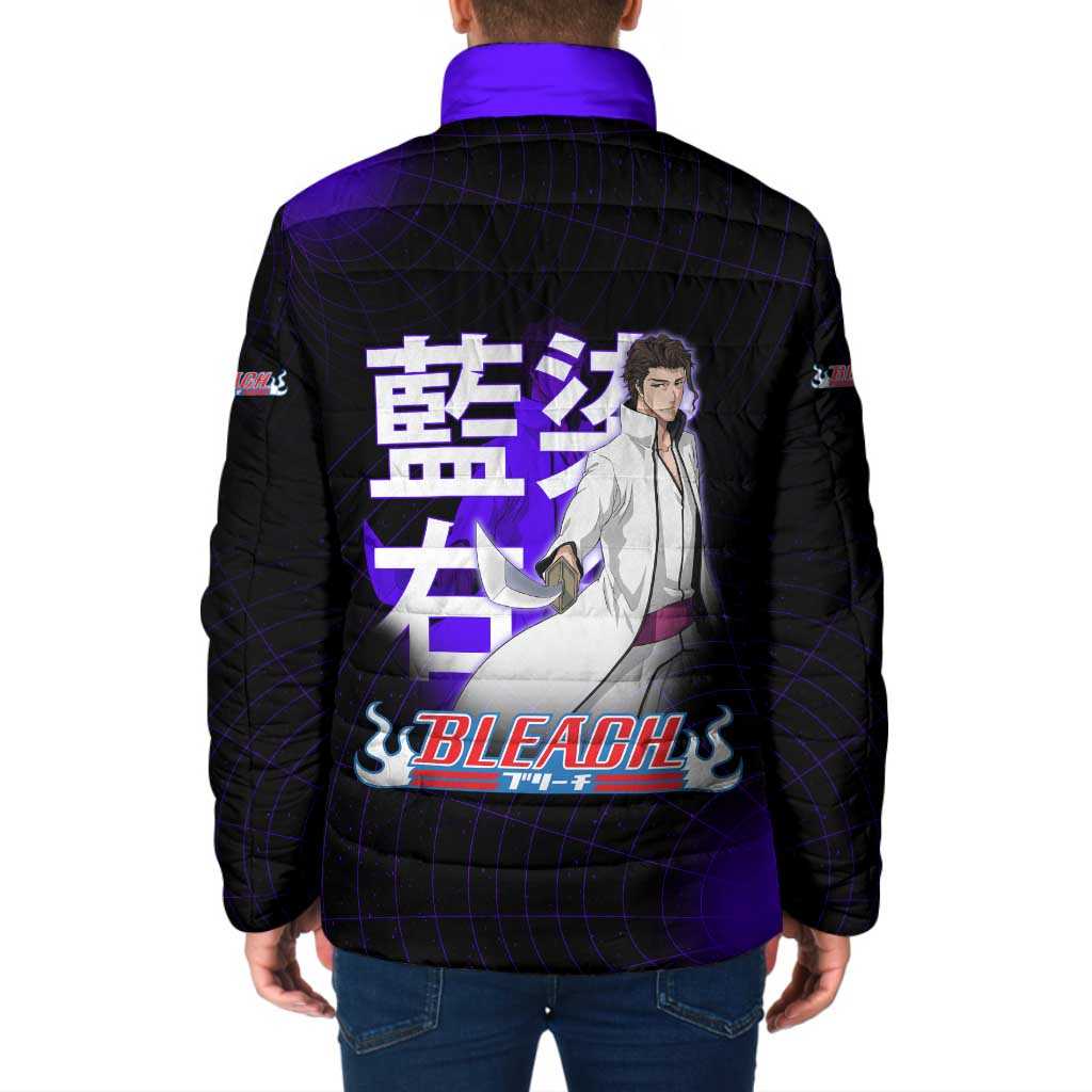 Aizen Sousuke Bleach Padded Jacket Cosmic Anime Energy Grid Style