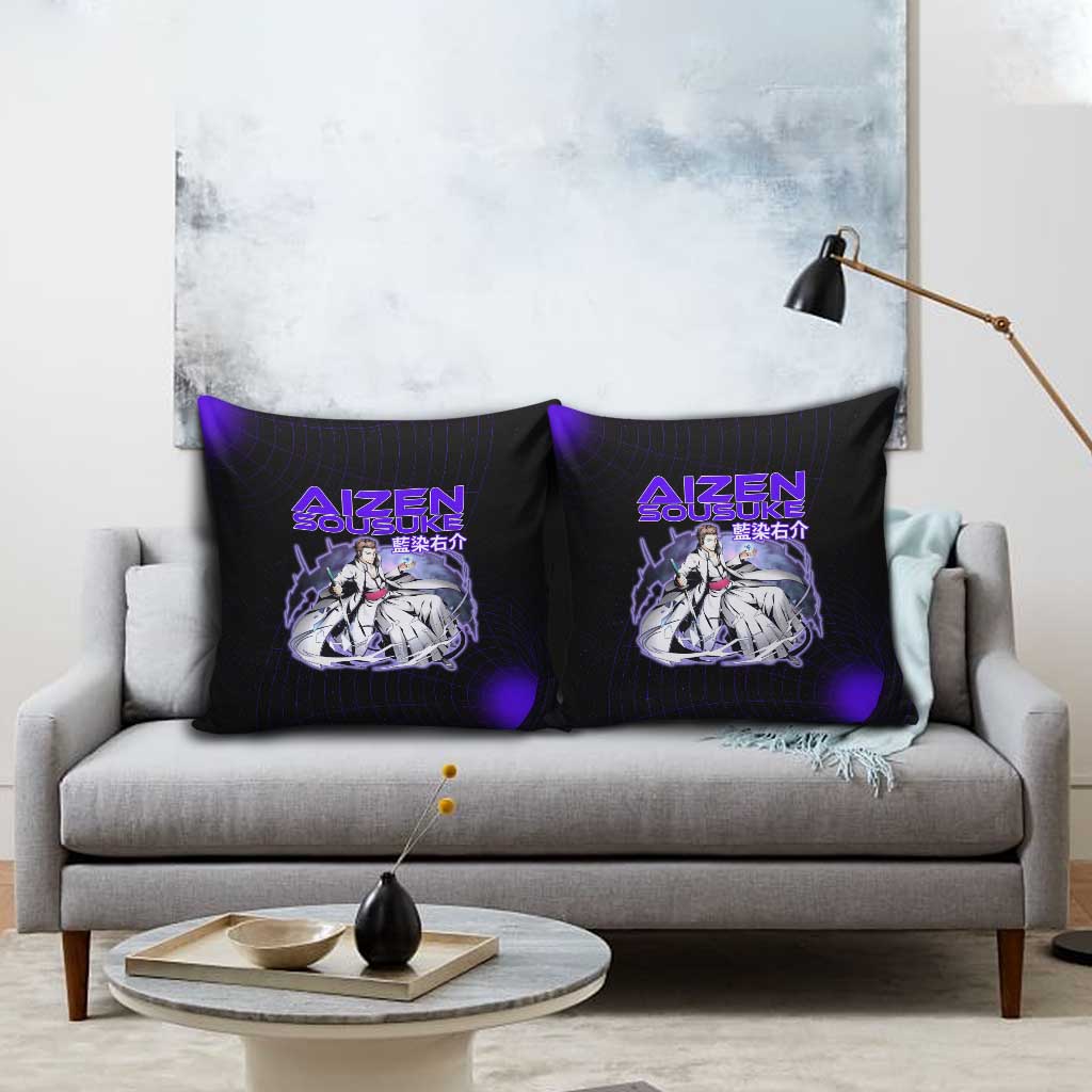 Aizen Sousuke Bleach Pillow Cover Cosmic Anime Energy Grid Style
