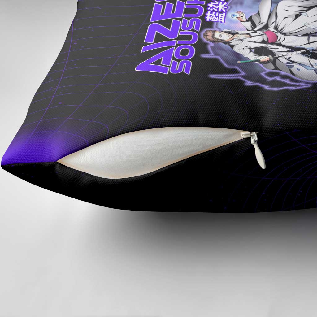 Aizen Sousuke Bleach Pillow Cover Cosmic Anime Energy Grid Style