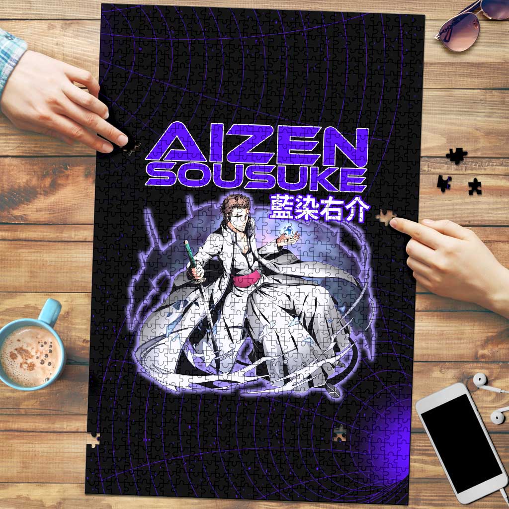 Aizen Sousuke Bleach Puzzle Cosmic Anime Energy Grid Style