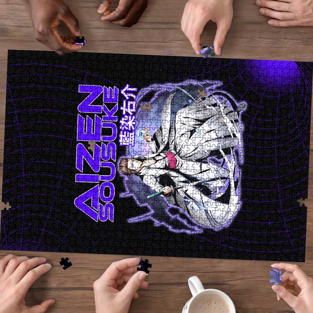 Aizen Sousuke Bleach Puzzle Cosmic Anime Energy Grid Style