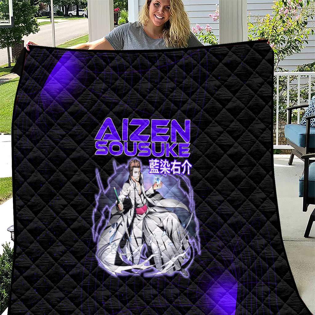 Aizen Sousuke Bleach Quilt Cosmic Anime Energy Grid Style
