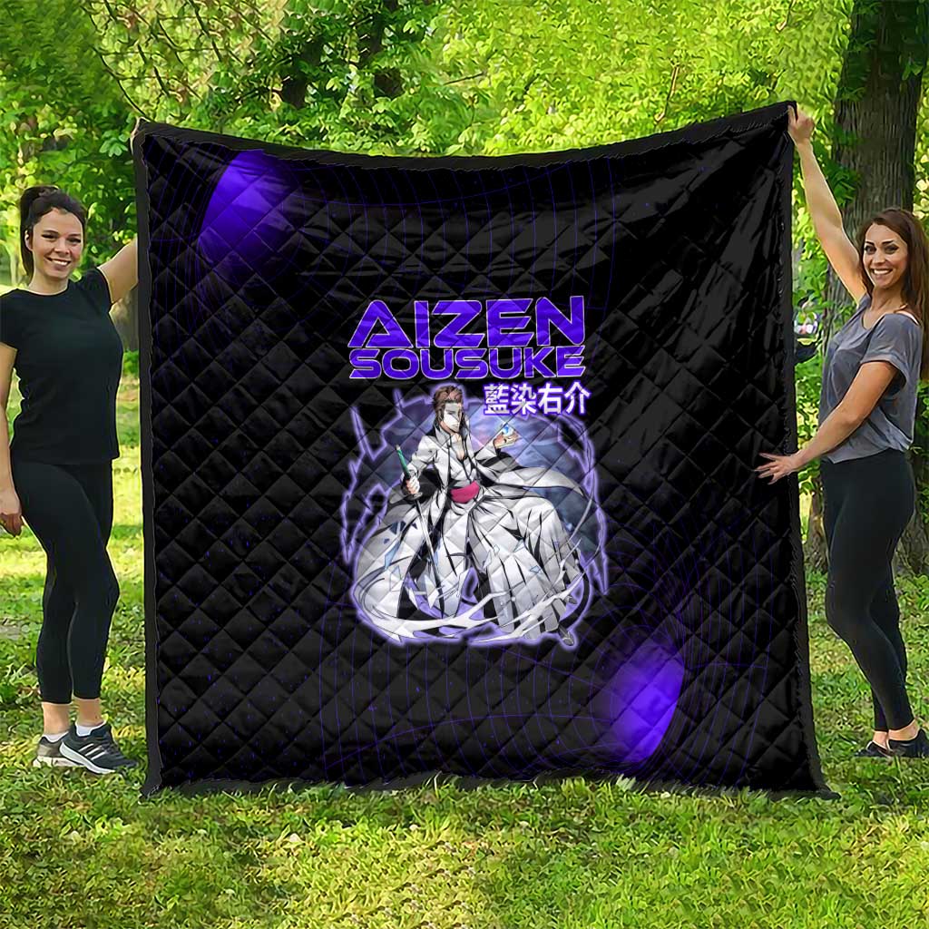 Aizen Sousuke Bleach Quilt Cosmic Anime Energy Grid Style
