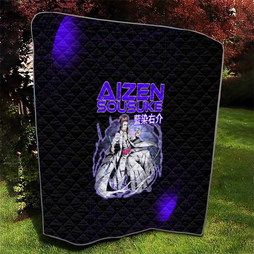 Aizen Sousuke Bleach Quilt Cosmic Anime Energy Grid Style