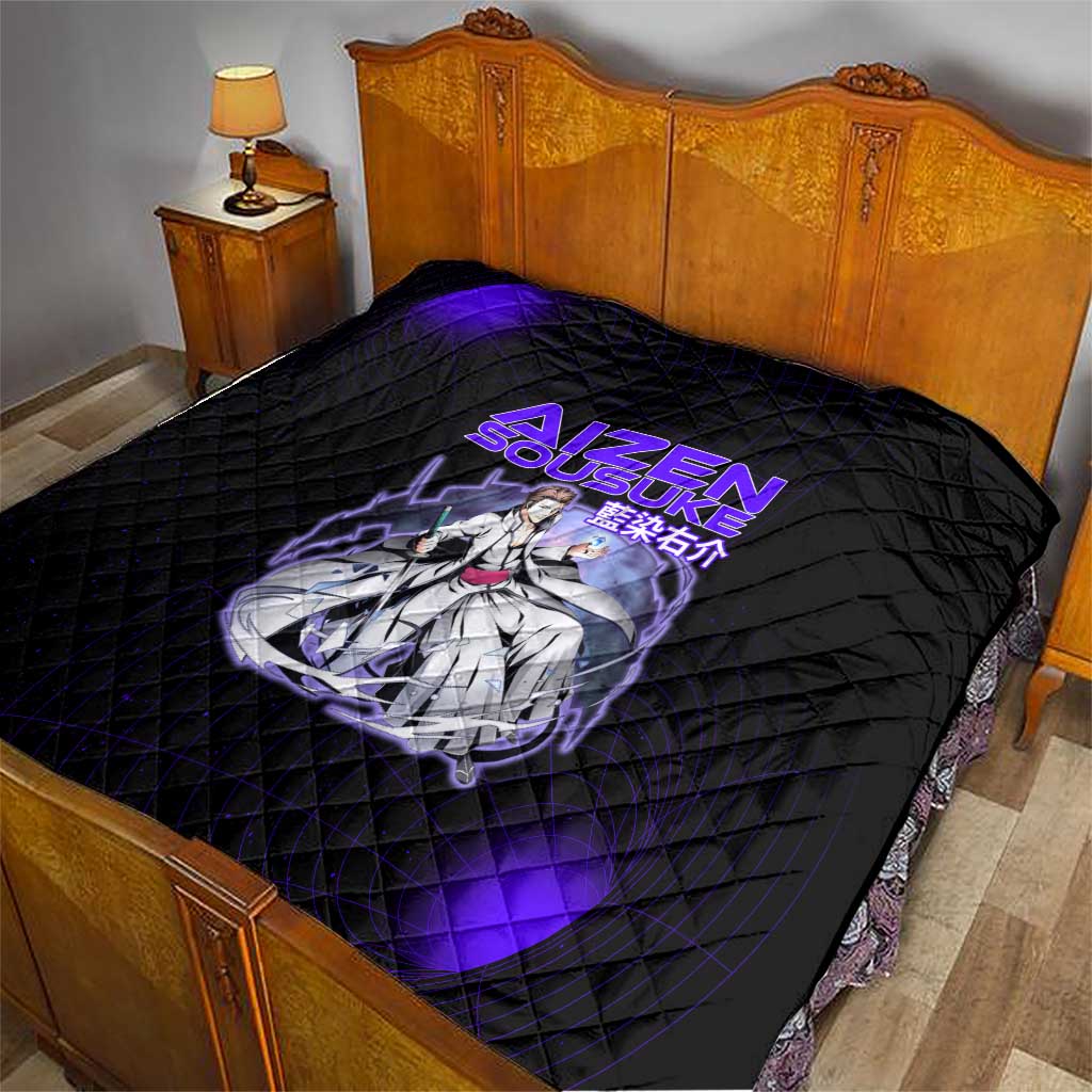 Aizen Sousuke Bleach Quilt Cosmic Anime Energy Grid Style