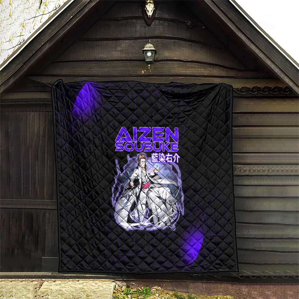 Aizen Sousuke Bleach Quilt Cosmic Anime Energy Grid Style
