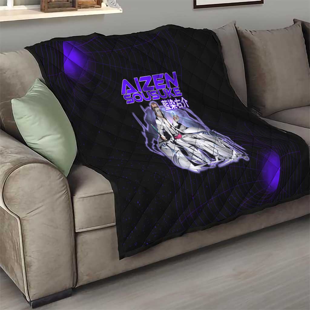 Aizen Sousuke Bleach Quilt Cosmic Anime Energy Grid Style