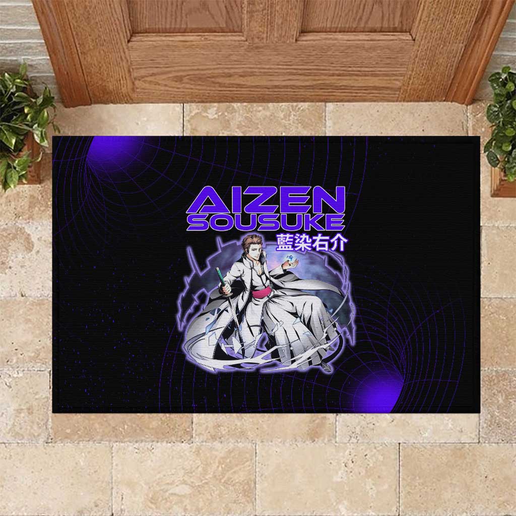 Aizen Sousuke Bleach Rubber Doormat Cosmic Anime Energy Grid Style