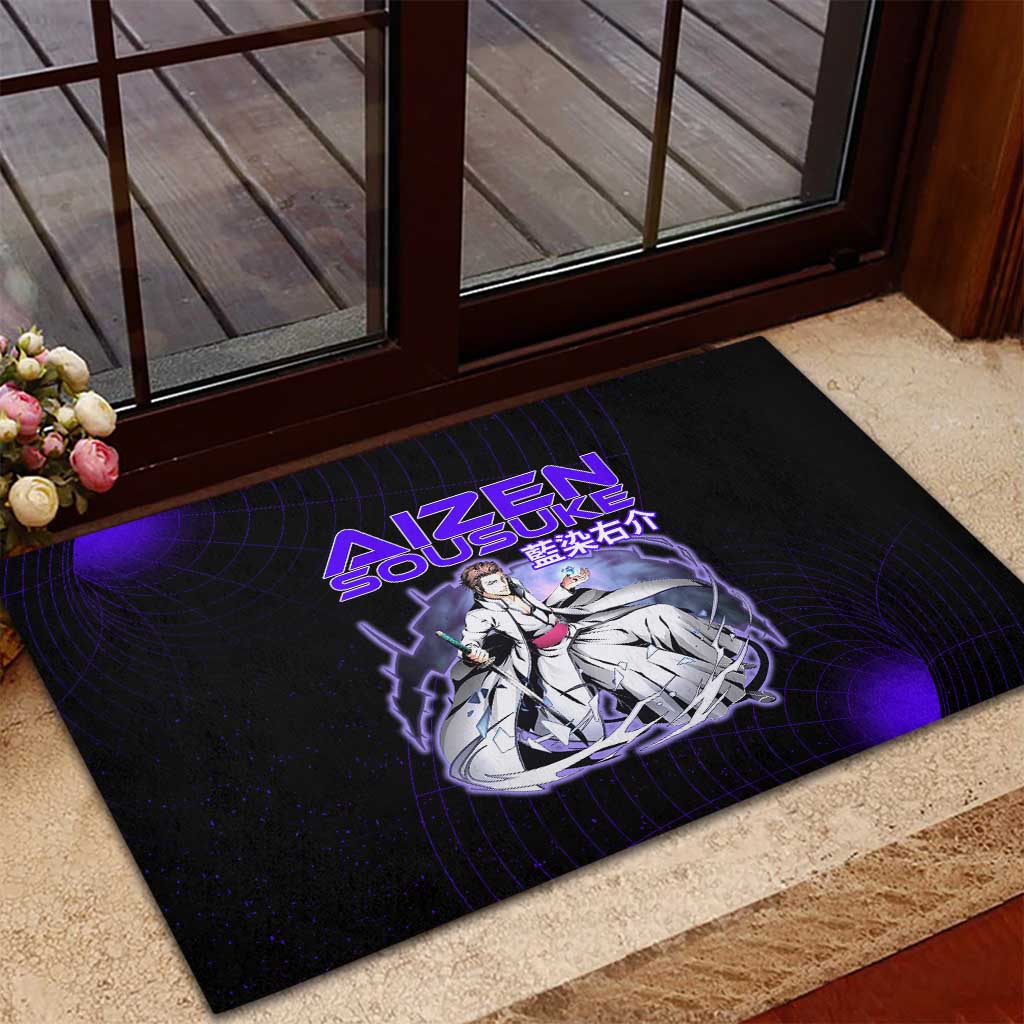 Aizen Sousuke Bleach Rubber Doormat Cosmic Anime Energy Grid Style