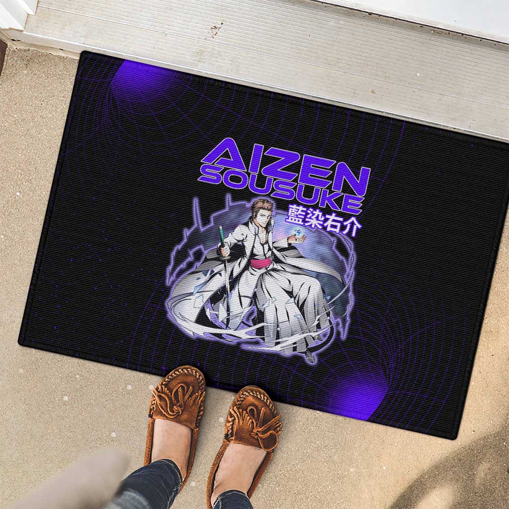 Aizen Sousuke Bleach Rubber Doormat Cosmic Anime Energy Grid Style
