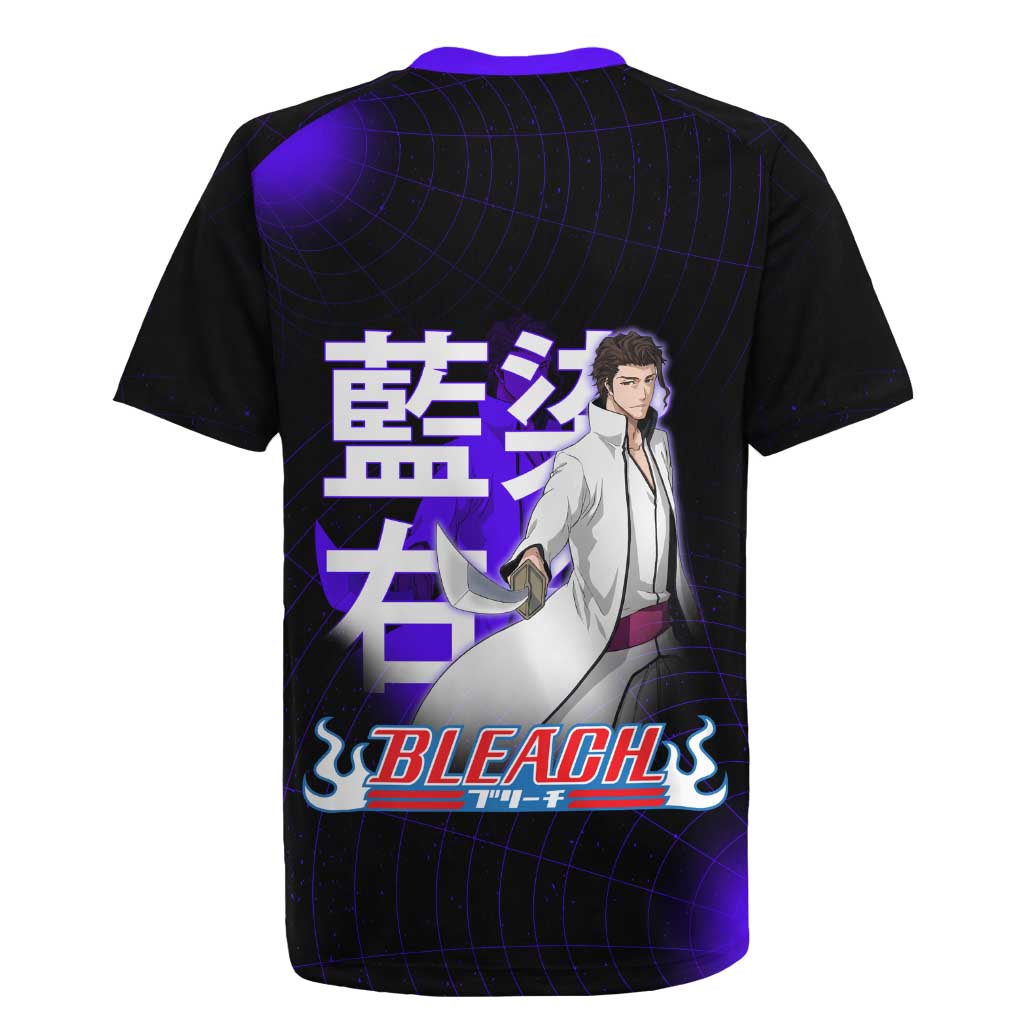 Aizen Sousuke Bleach Rugby Jersey Cosmic Anime Energy Grid Style