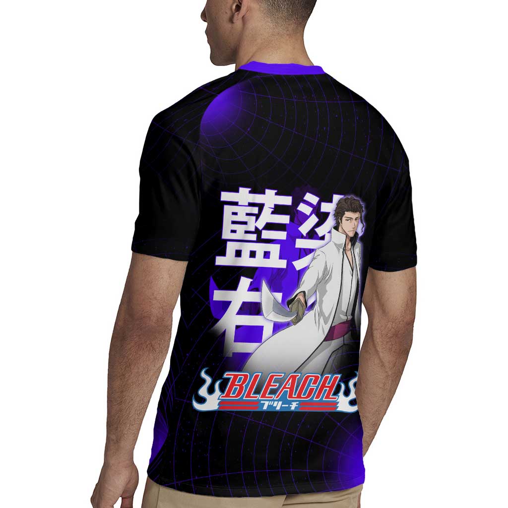 Aizen Sousuke Bleach Rugby Jersey Cosmic Anime Energy Grid Style
