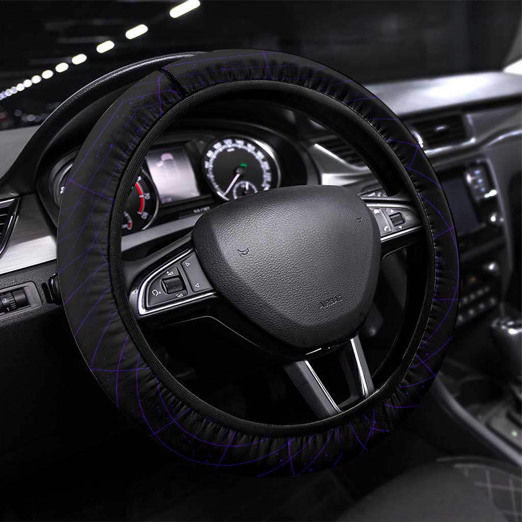 Aizen Sousuke Bleach Steering Wheel Cover Cosmic Anime Energy Grid Style