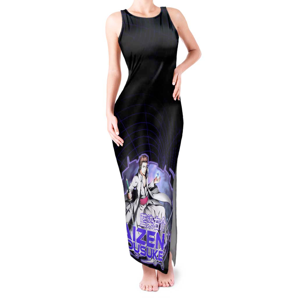 Aizen Sousuke Bleach Tank Maxi Dress Cosmic Anime Energy Grid Style
