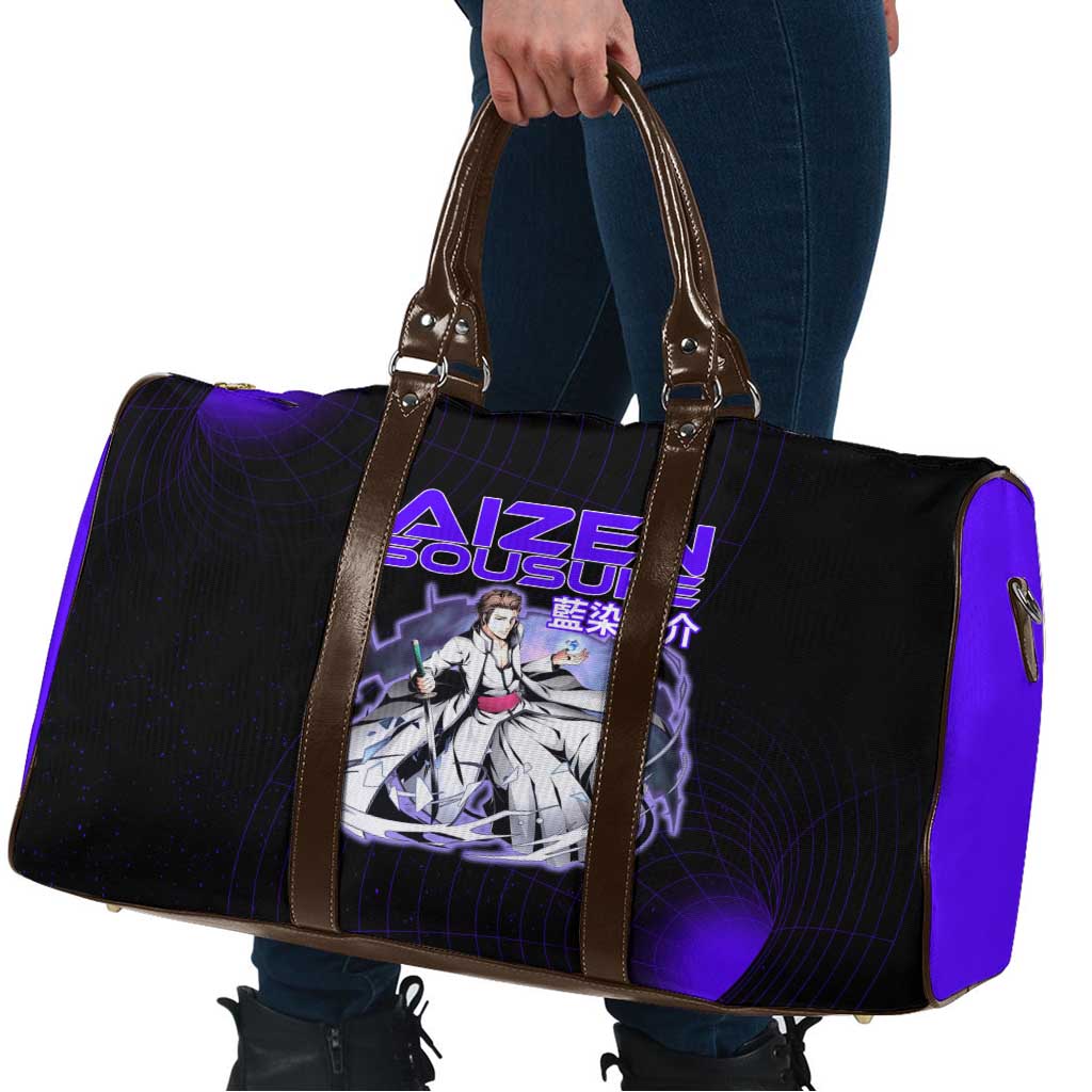 Aizen Sousuke Bleach Travel Bag Cosmic Anime Energy Grid Style