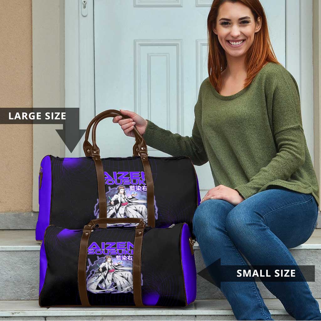 Aizen Sousuke Bleach Travel Bag Cosmic Anime Energy Grid Style