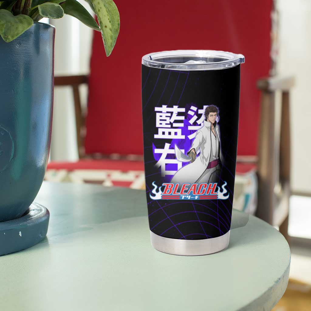 Aizen Sousuke Bleach Tumbler Cup Cosmic Anime Energy Grid Style