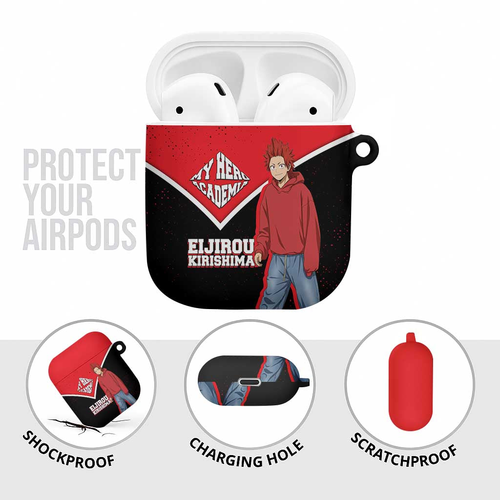Eijirou Kirishima My Hero Academia AirPods Case Bold Comic-Inspired Anime Style