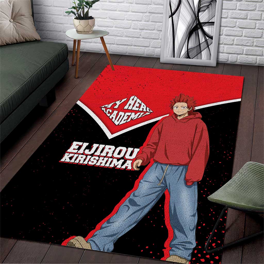 Eijirou Kirishima My Hero Academia Area Rug Bold Comic-Inspired Anime Style