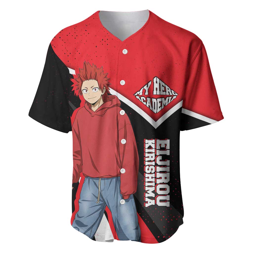 Eijirou Kirishima My Hero Academia Baseball Jersey Bold Comic-Inspired Anime Style