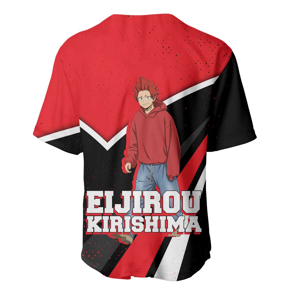 Eijirou Kirishima My Hero Academia Baseball Jersey Bold Comic-Inspired Anime Style