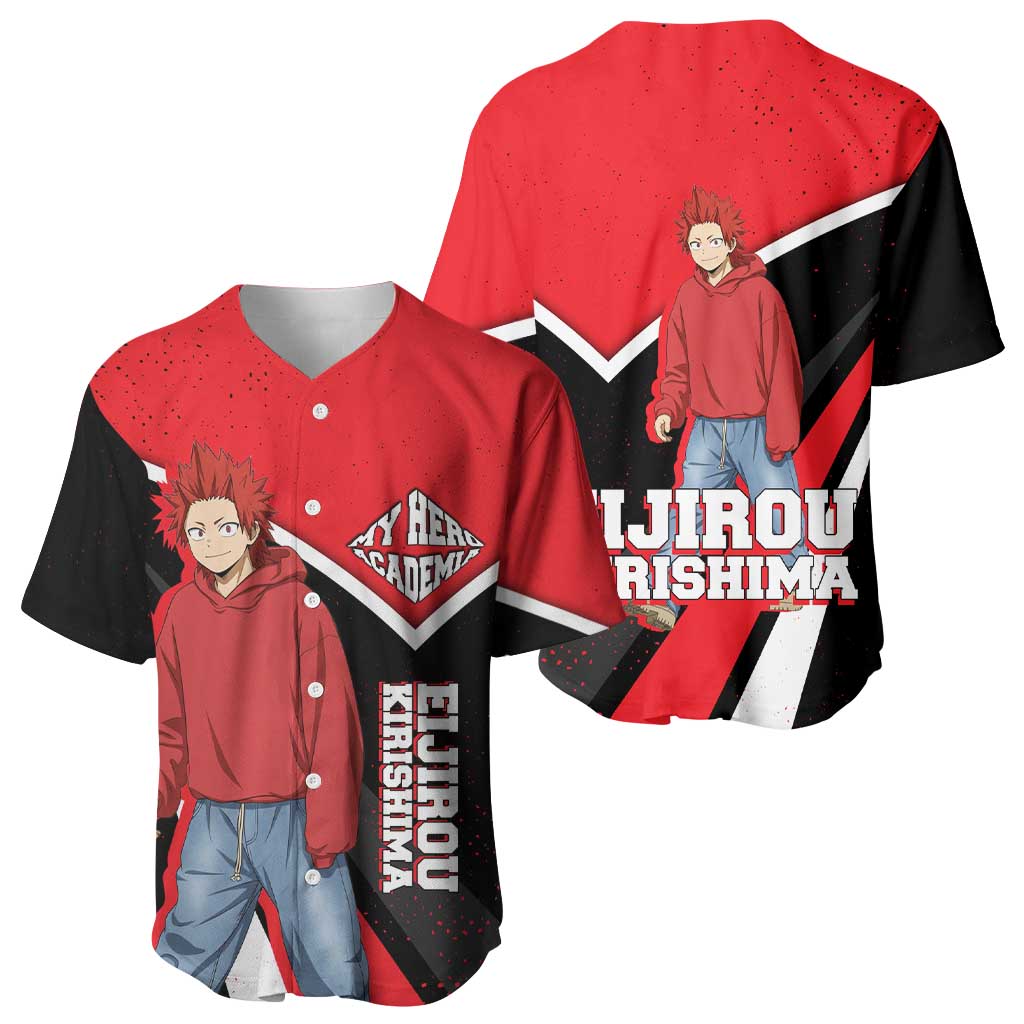 Eijirou Kirishima My Hero Academia Baseball Jersey Bold Comic-Inspired Anime Style