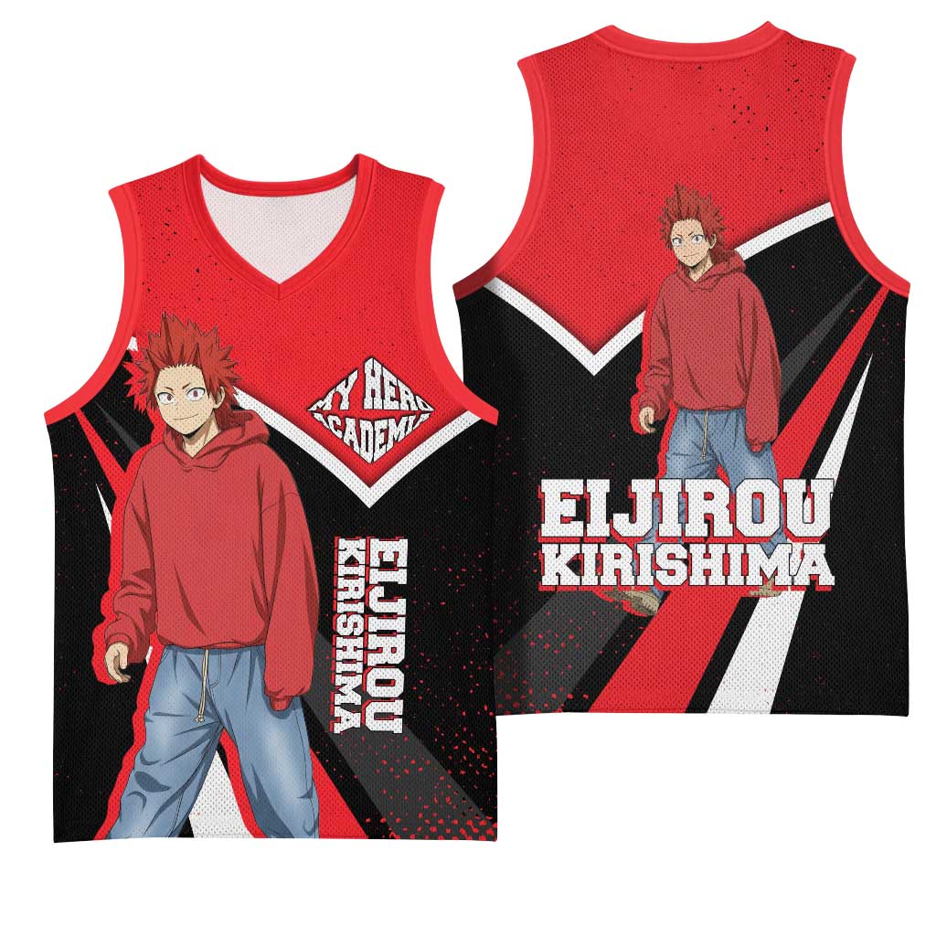 Eijirou Kirishima My Hero Academia Basketball Jersey Bold Comic-Inspired Anime Style