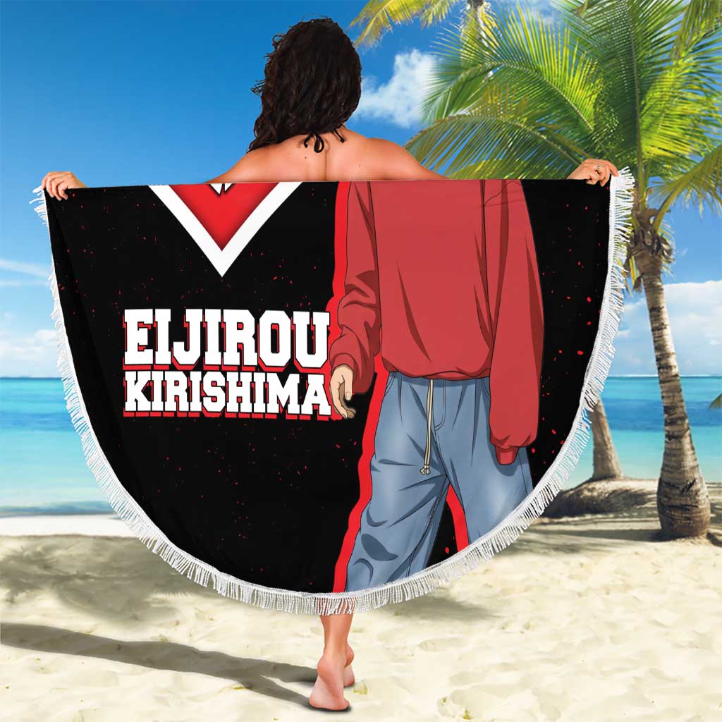 Eijirou Kirishima My Hero Academia Beach Blanket Bold Comic-Inspired Anime Style