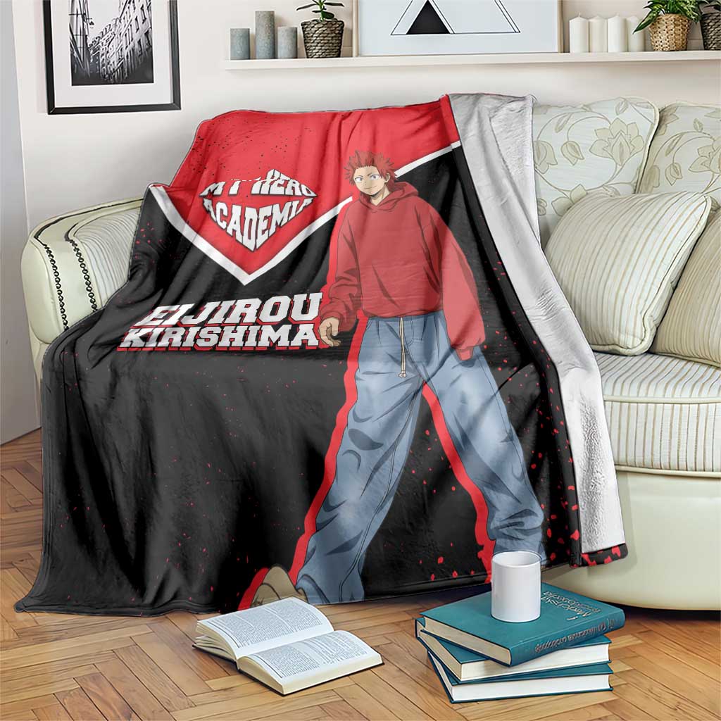 Eijirou Kirishima My Hero Academia Blanket Bold Comic-Inspired Anime Style