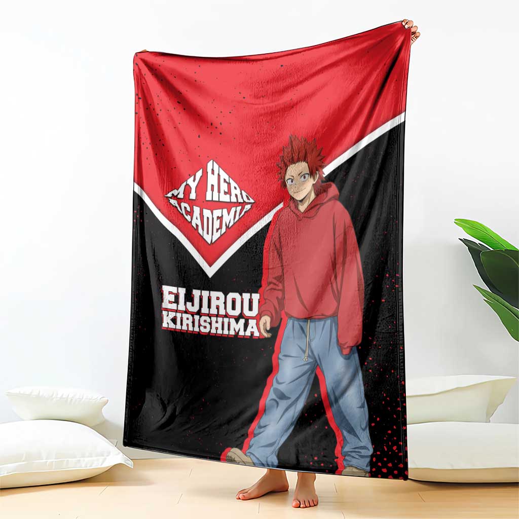 Eijirou Kirishima My Hero Academia Blanket Bold Comic-Inspired Anime Style