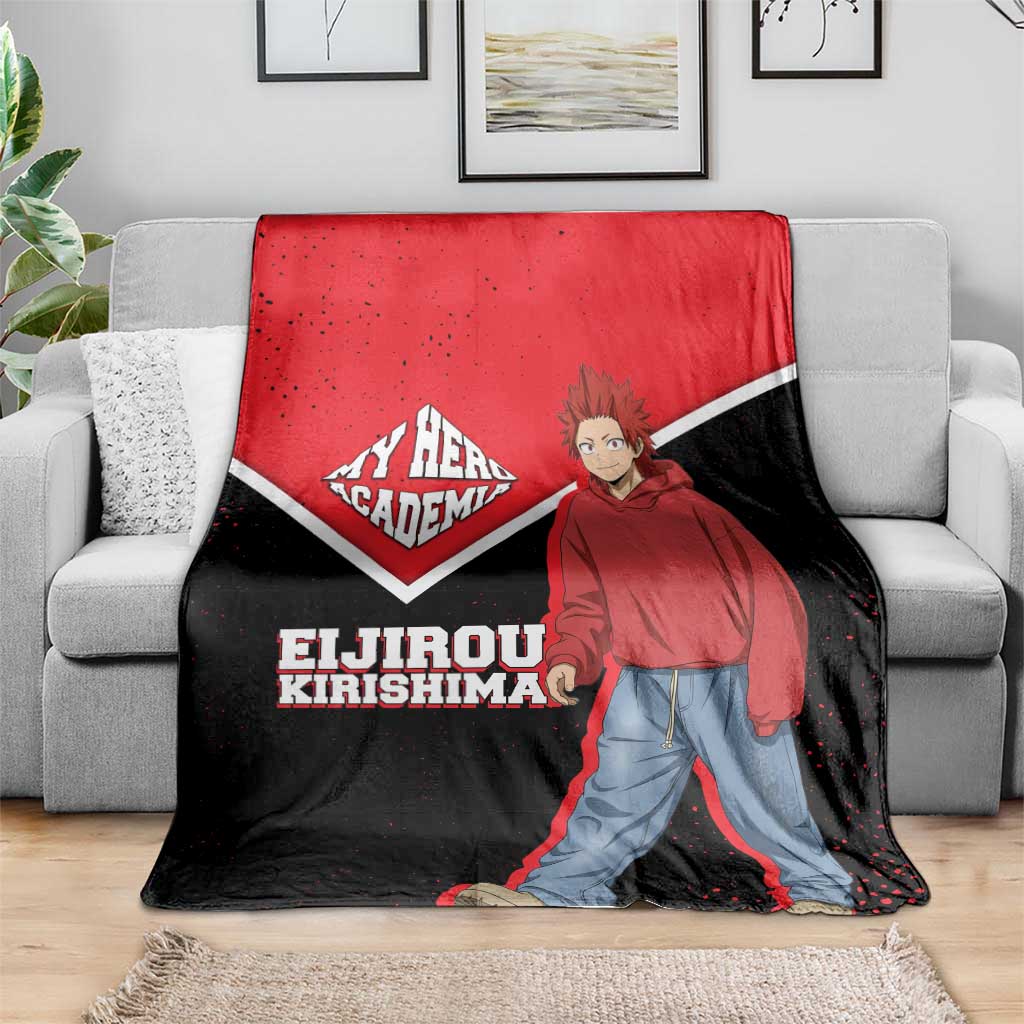 Eijirou Kirishima My Hero Academia Blanket Bold Comic-Inspired Anime Style