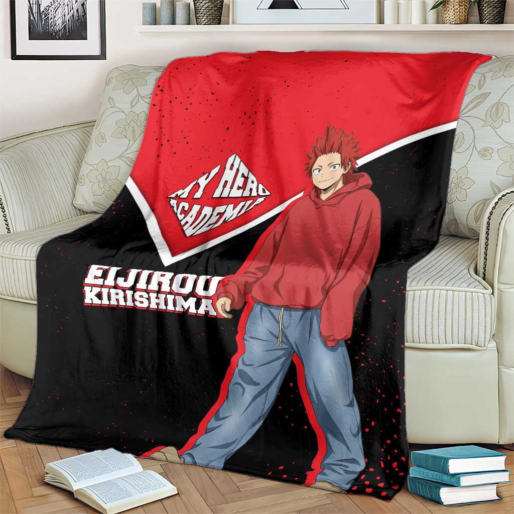 Eijirou Kirishima My Hero Academia Blanket Bold Comic-Inspired Anime Style