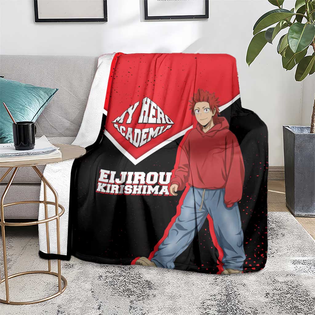 Eijirou Kirishima My Hero Academia Blanket Bold Comic-Inspired Anime Style