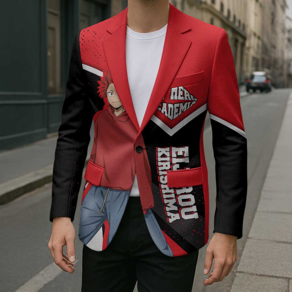 Eijirou Kirishima My Hero Academia Blazer Bold Comic-Inspired Anime Style