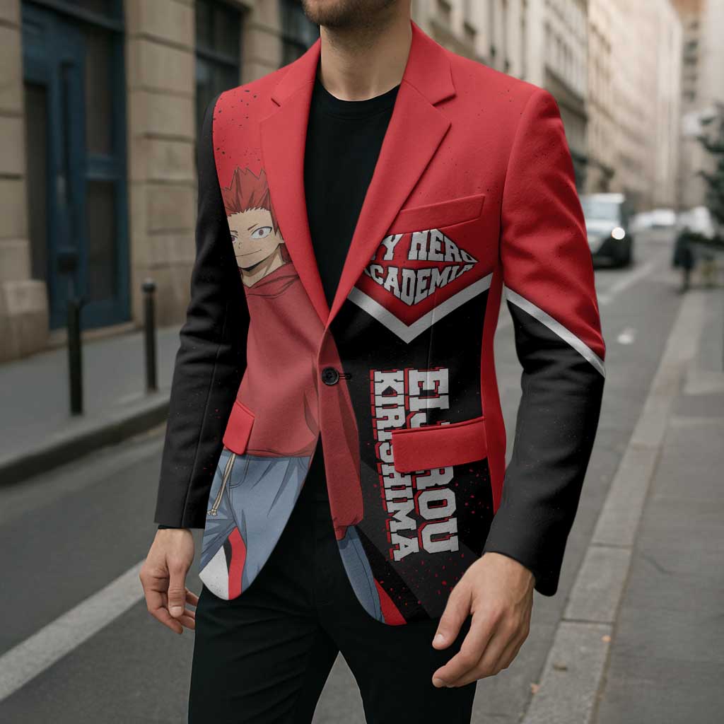Eijirou Kirishima My Hero Academia Blazer Bold Comic-Inspired Anime Style