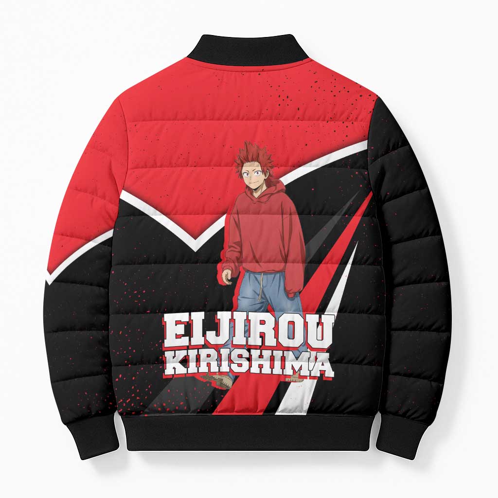 Eijirou Kirishima My Hero Academia Bomber Puffer Jacket Bold Comic-Inspired Anime Style