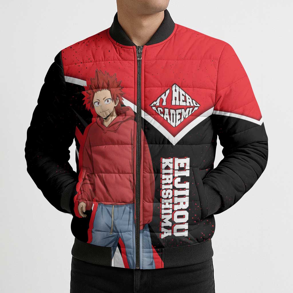 Eijirou Kirishima My Hero Academia Bomber Puffer Jacket Bold Comic-Inspired Anime Style