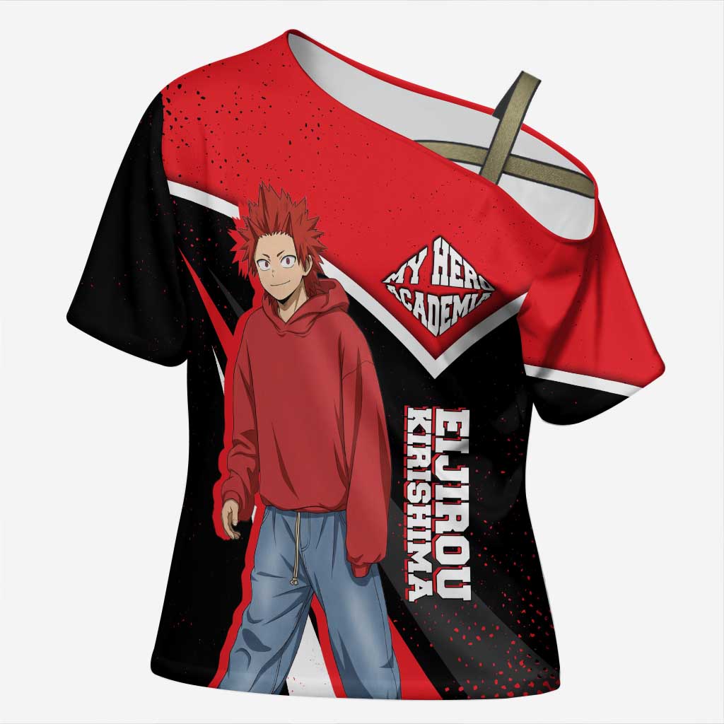 Eijirou Kirishima My Hero Academia Cross Shoulder Shirt Bold Comic-Inspired Anime Style
