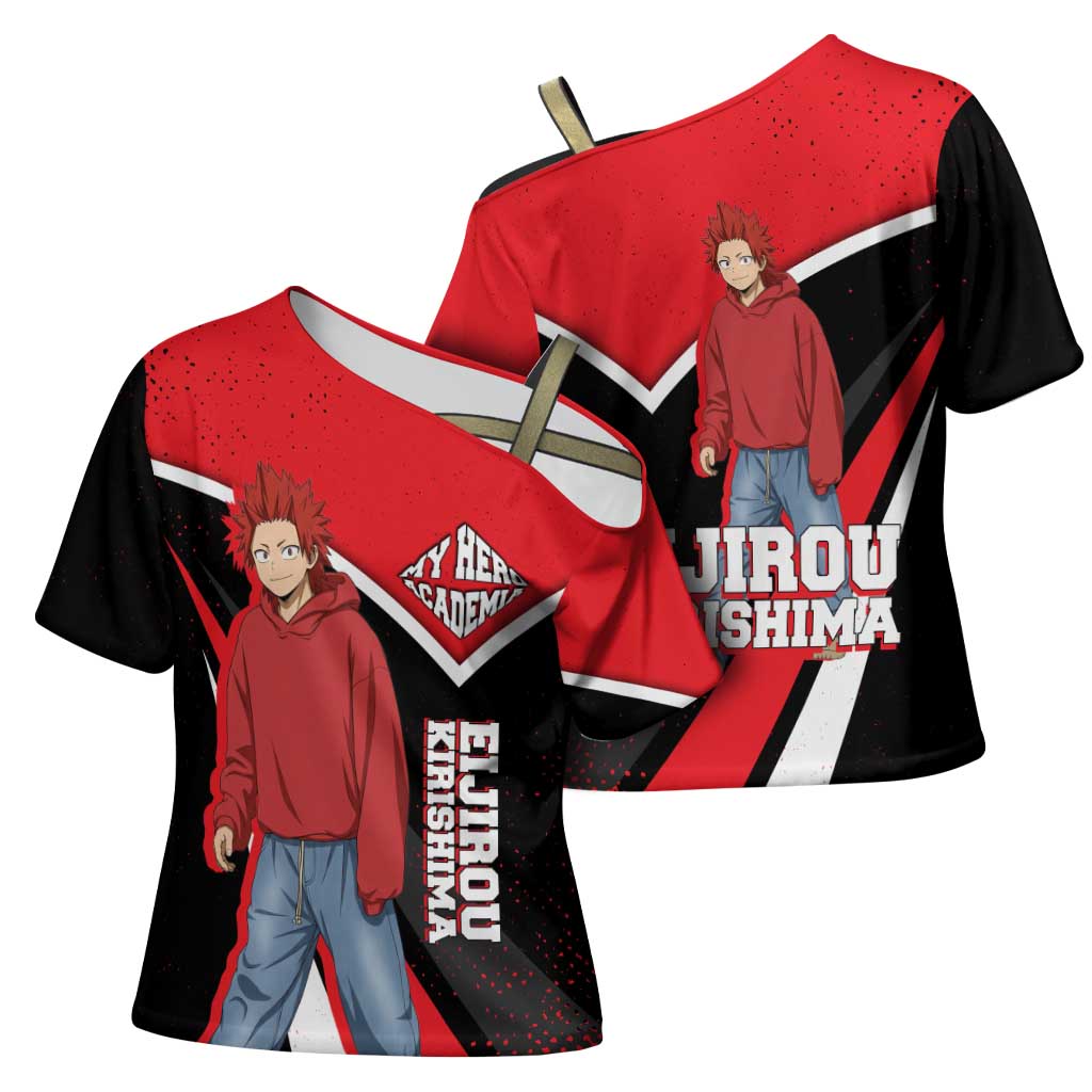 Eijirou Kirishima My Hero Academia Cross Shoulder Shirt Bold Comic-Inspired Anime Style